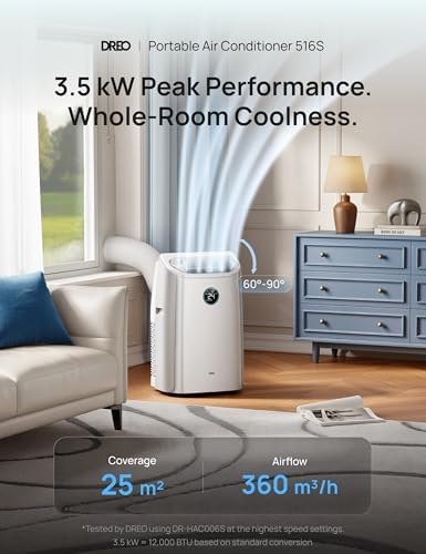 condizionatore portatile 12000 btu vista laterale – Vivotee